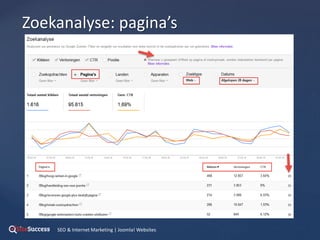 {
Zoekanalyse: pagina’s
SEO & Internet Marketing | Joomla! Websites
 