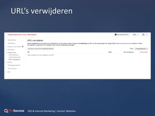 {
URL’s verwijderen
SEO & Internet Marketing | Joomla! Websites
 