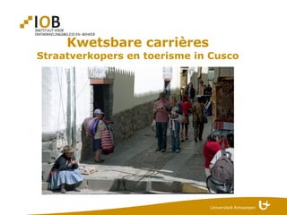 Kwetsbare carrières Straatverkopers en toerisme in Cusco 