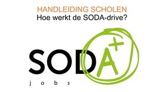 HANDLEIDING SCHOLEN
Hoe werkt de SODA-drive?
 