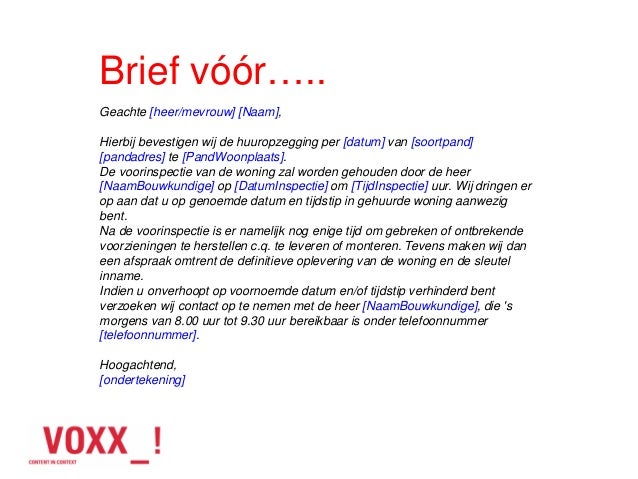 Presentatie herschrijven brieven