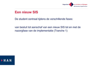 Alluris, een studentgericht SIS - Ervaringen van de HAN - Ellen Kuipers & Johan Drost - HO-link 2014  Slide 15