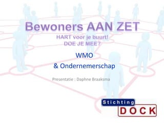WMO
& Ondernemerschap
Presentatie : Daphne Braaksma
 