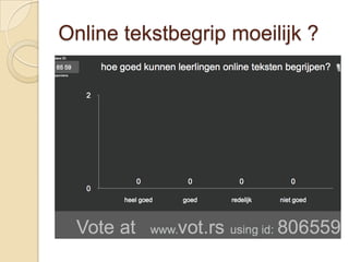 Online tekstbegrip moeilijk ?
 