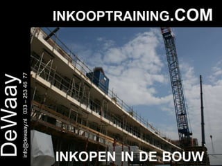 inkooptraining.COM 1 DeWaay info@dewaay.nl   033 – 253 46  77 inkopen in de bouw 