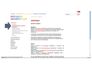 Presentation LUCA Sint-Lucas International Master of Architecture