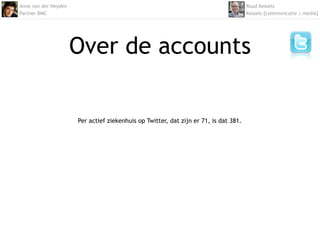 Onderzoek 'inzet social media bij Nederlandse ziekenhuizen' - 2011 Slide 40