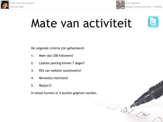 Onderzoek 'inzet social media bij Nederlandse ziekenhuizen' - 2011 Slide 46