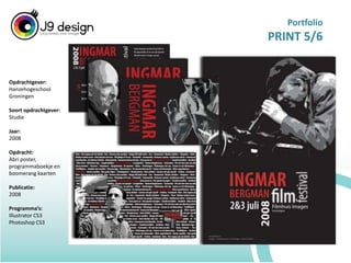 PortfolioGRAPHIC DESIGN 5/6Opdrachtgever:Praktijk KinderkrachtSoort opdrachtgever:ParticulierJaar:2007Opdracht:Logo & visitekaartjesPublicatie:N.v.t.Programma’s:Illustrator CS3