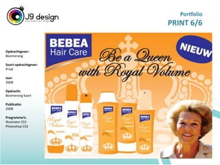 PortfolioGRAPHIC DESIGN 6/6Opdrachtgever:NordconnectSoort opdrachtgever:Via studie (specialisatie Brand- & Designmanagement)Jaar:2008/2009Opdracht:Naam & logoPublicatie:N.v.t.Programma’s:Illustrator CS3