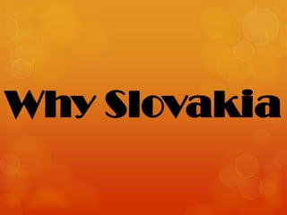 Why Slovakia  