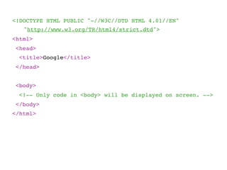 HTML presentation for beginners | PPT