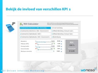 Bekijk de invloed van verschillen KPI´s