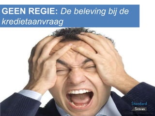 GEEN REGIE: De beleving bij de
kredietaanvraag
 