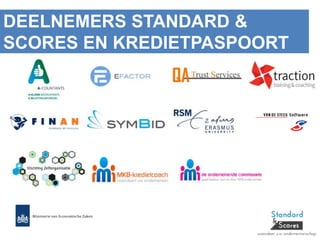 DEELNEMERS STANDARD &
SCORES EN KREDIETPASPOORT
 
