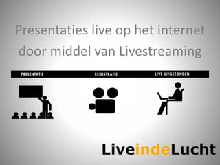 Presentaties live op het internet
door middel van Livestreaming
 