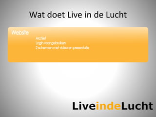 Wat doet Live in de Lucht
 