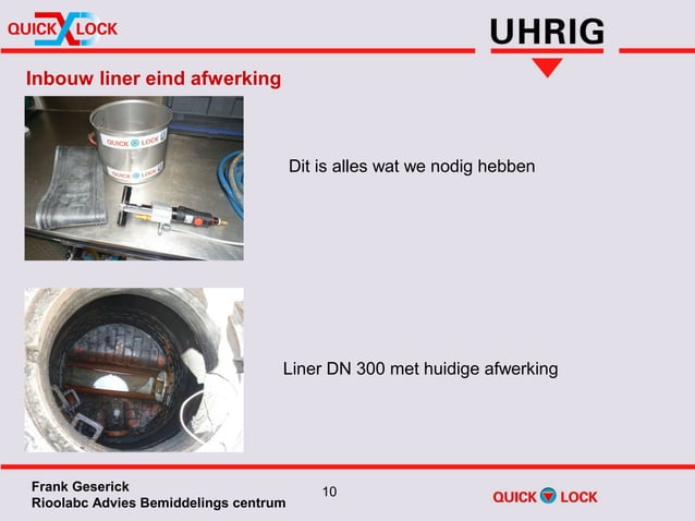 Quick-Lock Riool Renovatie | PPT
