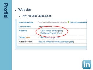 ●   Website
    ●   My Website aanpassen
 