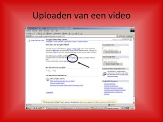 Uploaden van een video 