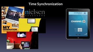 LessonslearnedUser profilesnot completeAsk more info on registrationIncentive necessaryAbout 11000 users activelyengaged via second screen (villasquare + facebook + twitter)1-2% of viewers engagedMarket potential: 10 – 15% Endemol: 12% on play-along game show)10% withidols second screen app, …Millionpound dropFormat is importantEngage, interactwith the consumer!