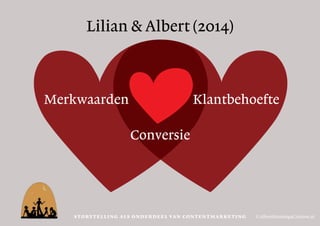 © AlbertMensingaCreative.nlStorytelli ng als onder deel van contentmar keti ng
Lilian & Albert (2014)
Merkwaarden Klantbeh...