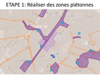 ETAPE 1: Réaliser des zones piétonnes

 