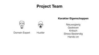 Karakter Eigenschappen 
! 
Nieuwsgierig 
Gedreven 
Kritisch 
Stress Bestendig 
Hands-on 
Project Team 
Domein Expert Hustl...