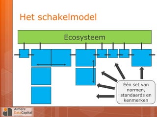 Het schakelmodel

         Ecosysteem




                       Één set van
                         normen,
                      standaards en
                        kenmerken
 