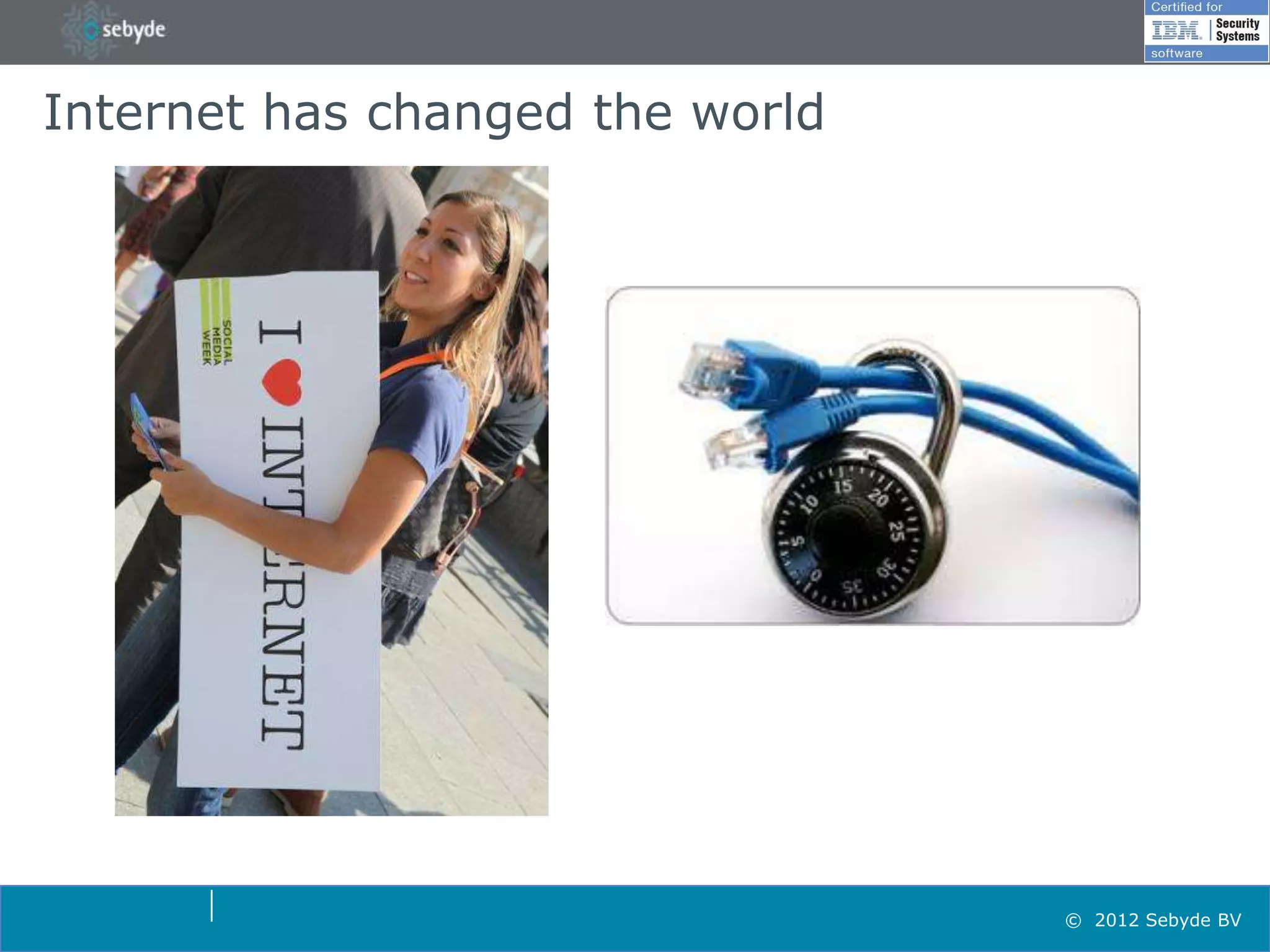 Internet has changed the world




                                 © 2012 Sebyde BV
 