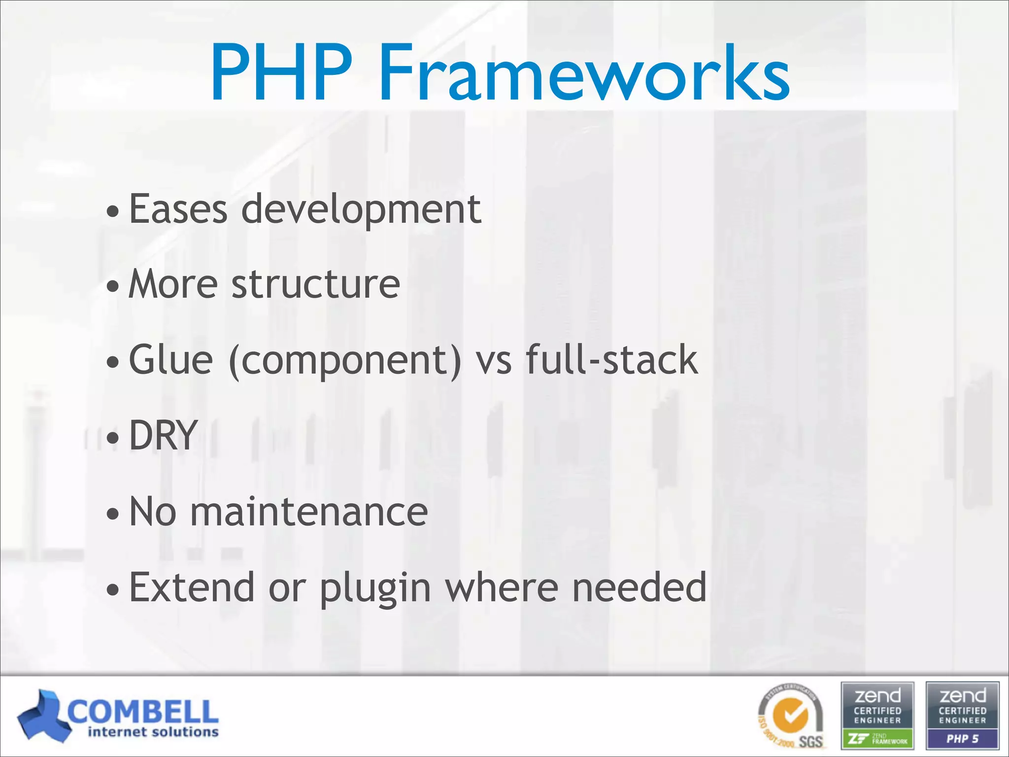 Professional PHP: an open-source alternative for enterprise development [Kortrijk]