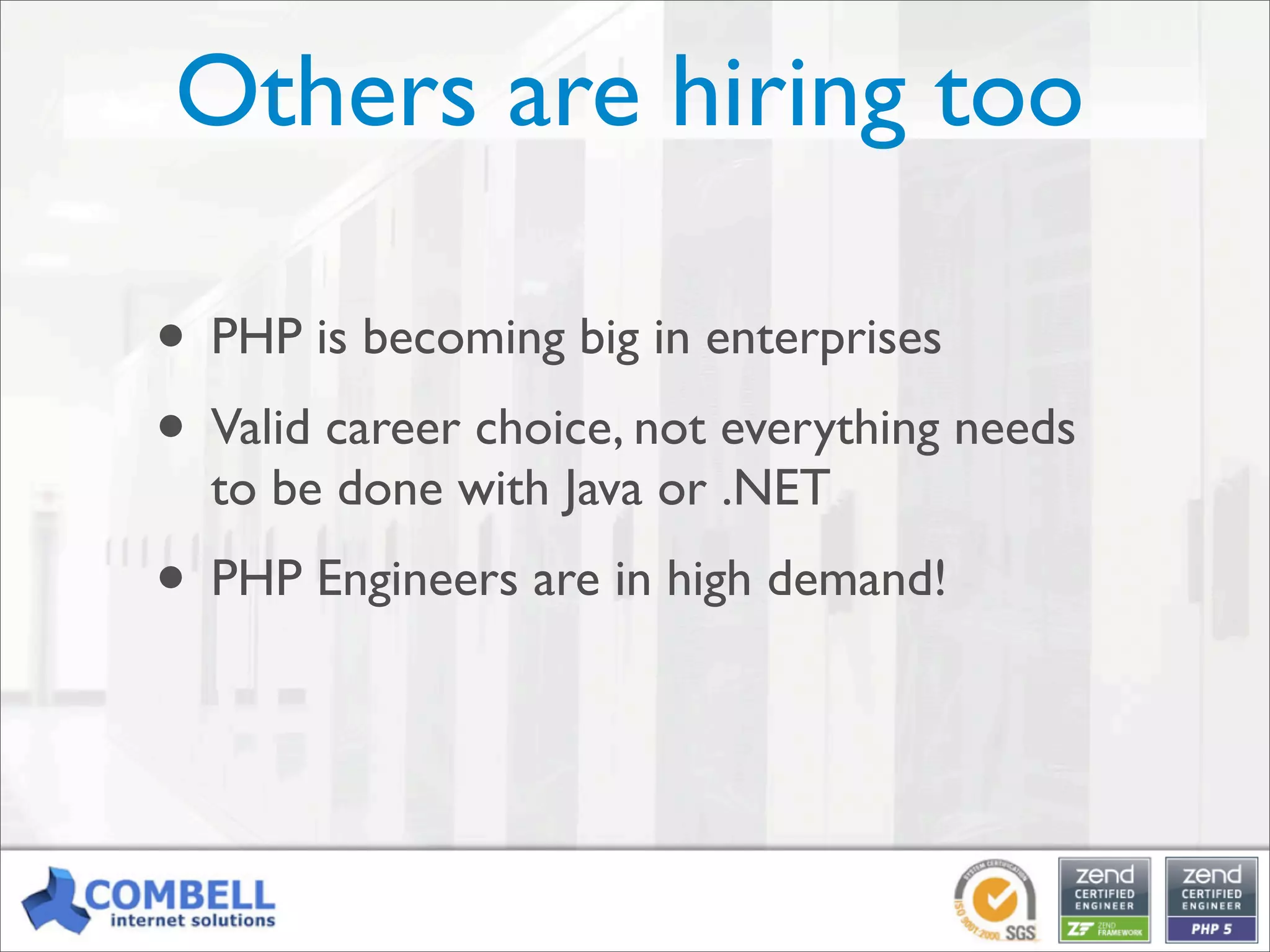 Professional PHP: an open-source alternative for enterprise development [Kortrijk]