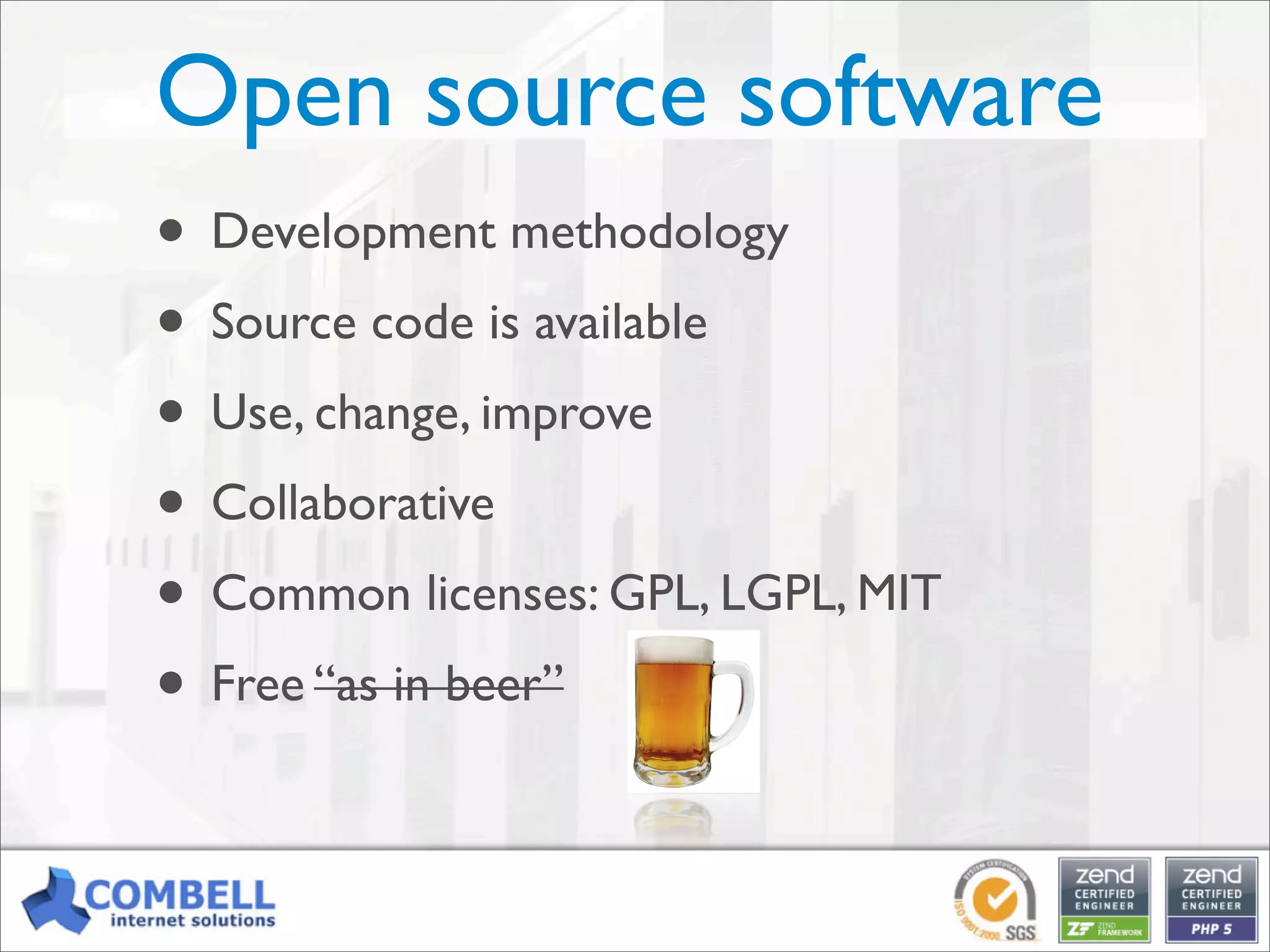 Professional PHP: an open-source alternative for enterprise development [Kortrijk]