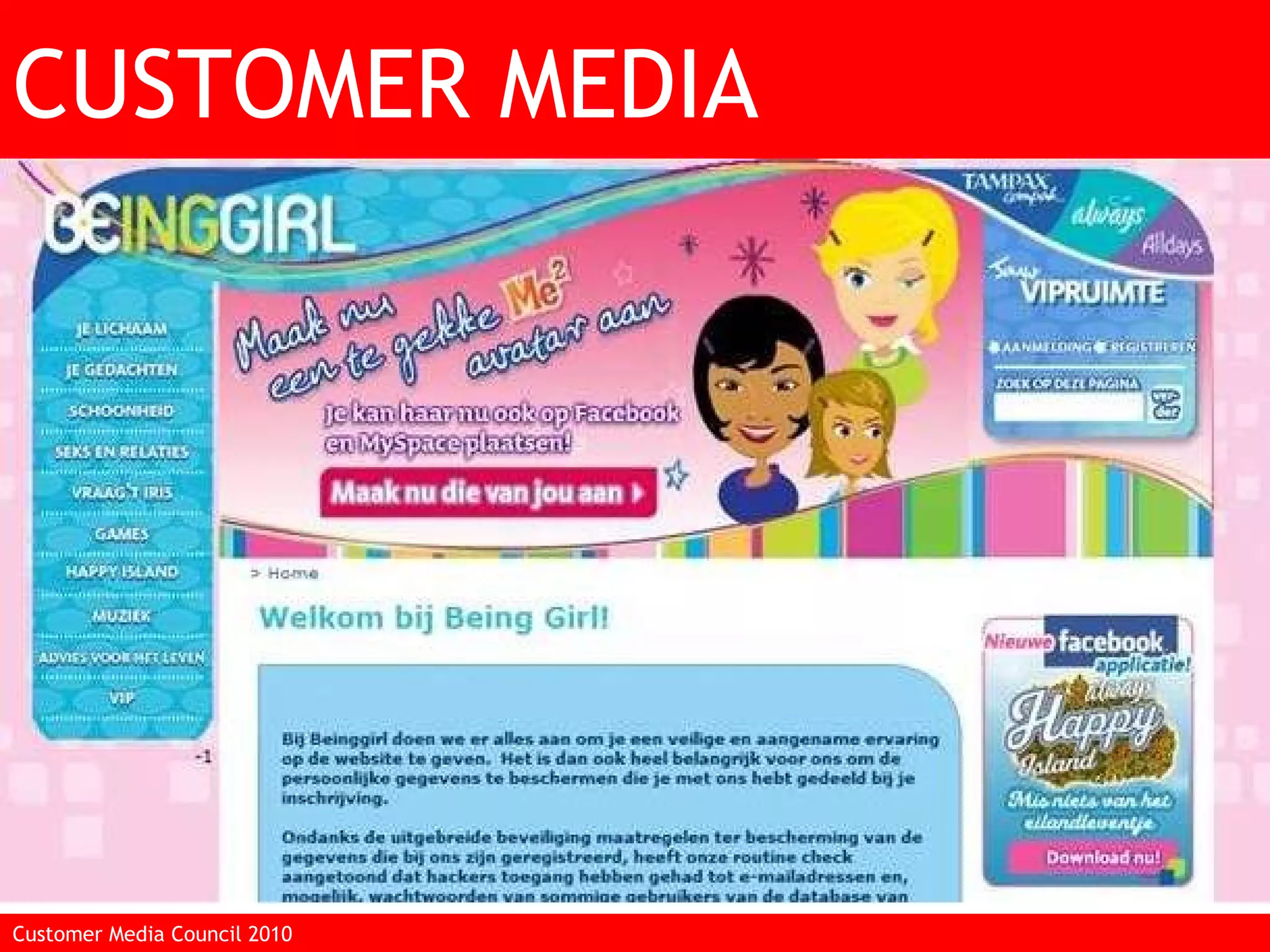 CUSTOMER MEDIA Customer Media Council 2010  