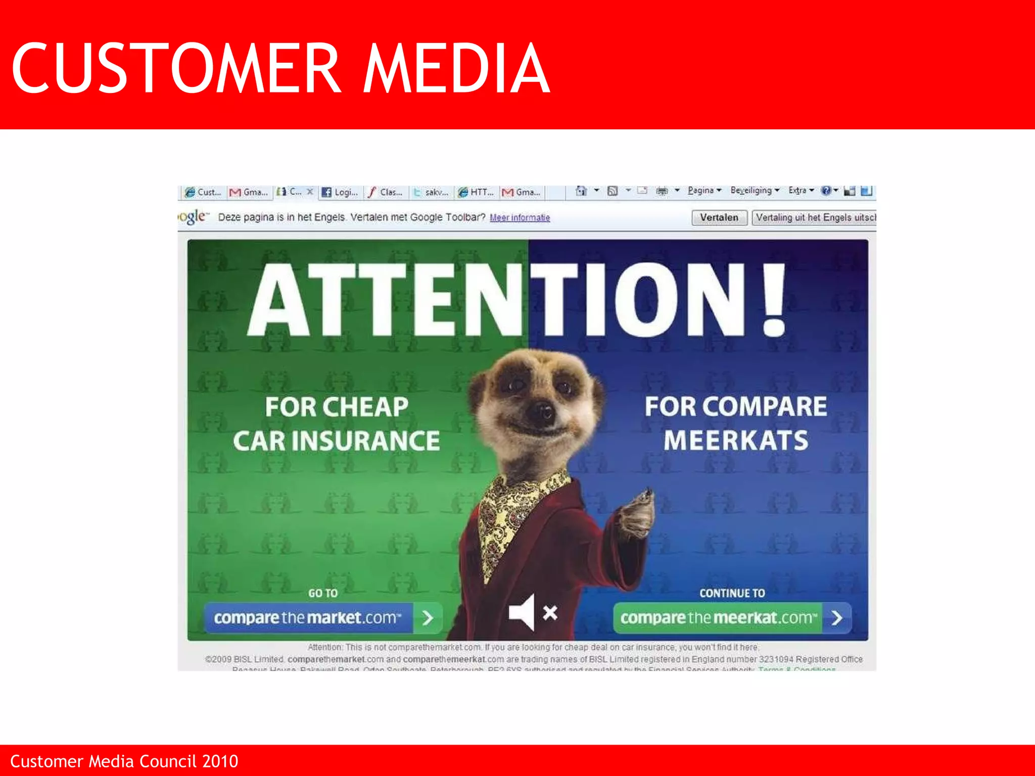 CUSTOMER MEDIA Customer Media Council 2010  