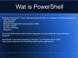 Presentatie powershell | PPT