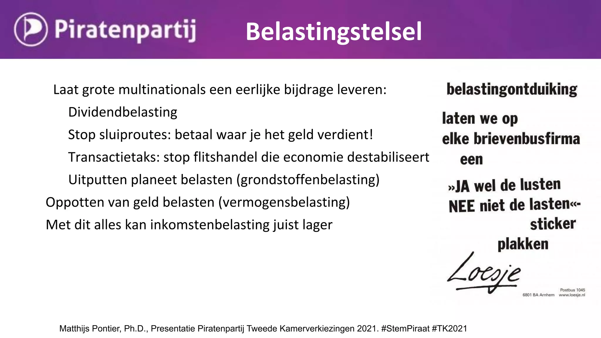 Piratenpartij presentatie programma en kandidaten Tweede kamerverkiezingen 2021