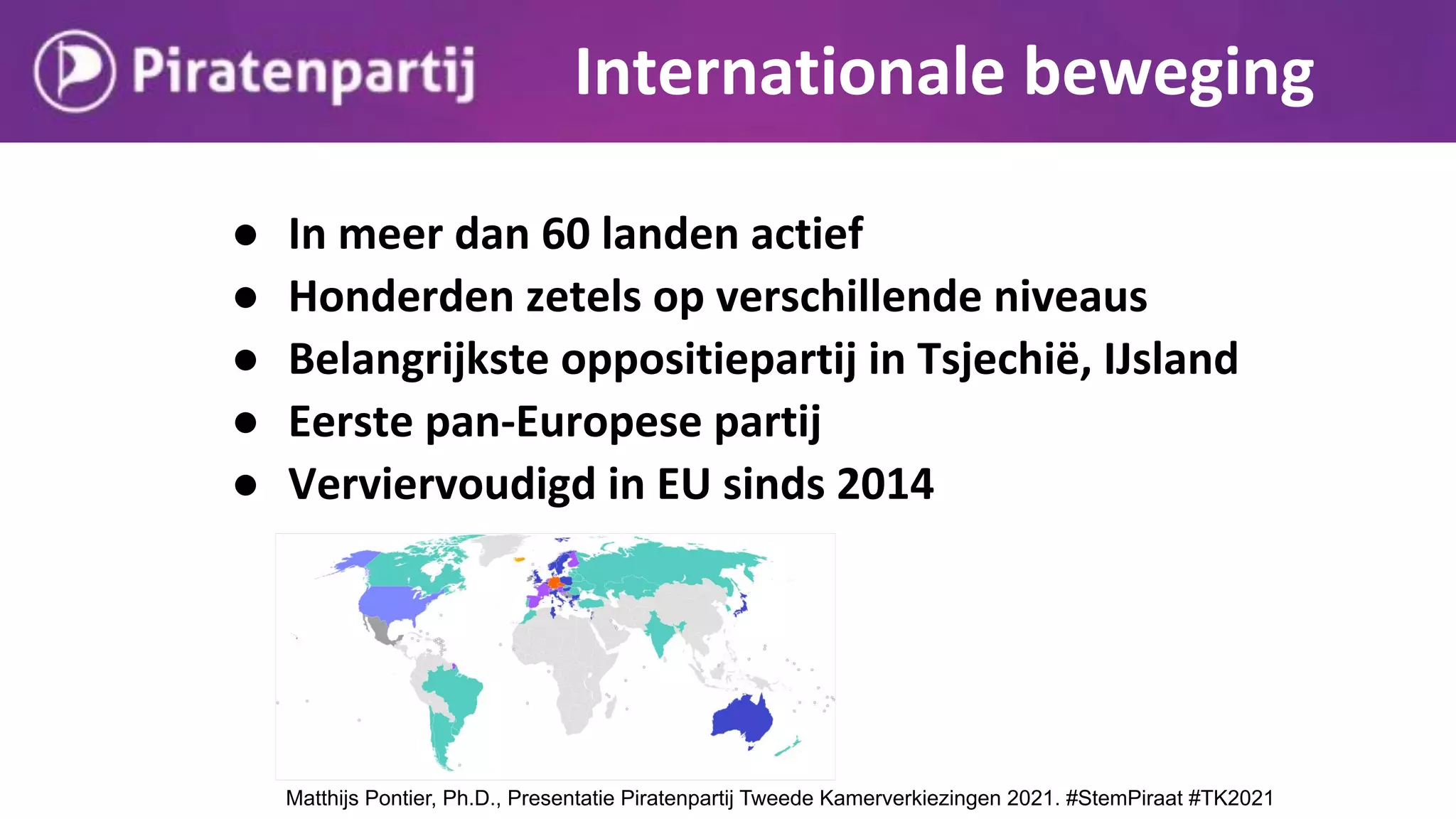 Piratenpartij presentatie programma en kandidaten Tweede kamerverkiezingen 2021
