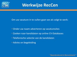 Ontstaan vanuit een onderzoek binnen het MKB‘’Baanbrekend in Recruitment’’