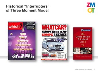 Historical “Interrupters”
of Three Moment Model




                            Google Confidential and Proprietary   11
 