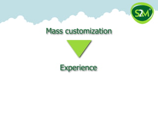 Mass customization



       Experience



Collaborative prosumption
 