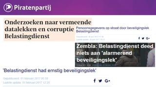 Stem 21 maart
TEGEN Sleepwet (WIV)
VOOR Piratenpartij
Dr. Matthijs Pontier
@Matthijs85
matthijs@piratenpartij.nl
@Piratenp...