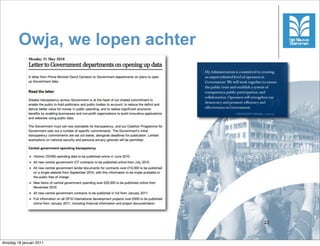 Owja, we lopen achter




                                 22



dinsdag 18 januari 2011
 