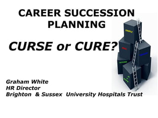 CAREER SUCCESSION
PLANNING
CURSE or CURE?
Graham White
HR Director
Brighton & Sussex University Hospitals Trust
 