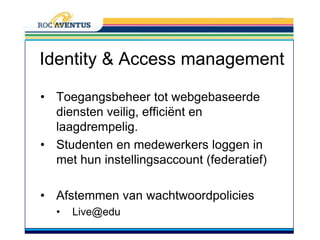 Ambitie -> alle MBO studenten laptop te verplichten