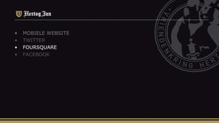 MOBIELE WEBSITE TWITTER FOURSQUARE FACEBOOK 