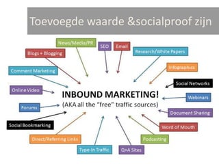 Toevoegde waarde &socialproof zijn
 