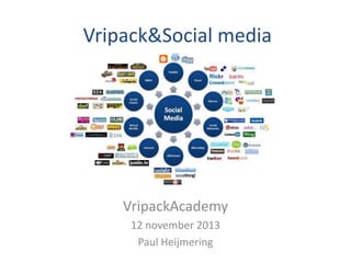 Vripack&Social media

VripackAcademy
12 november 2013
Paul Heijmering

 