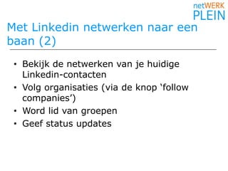 Summary: denkaanuw elevator pitch: kort en bondig, actief, zakelijk