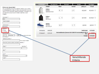 Verschillende
Criteria
 